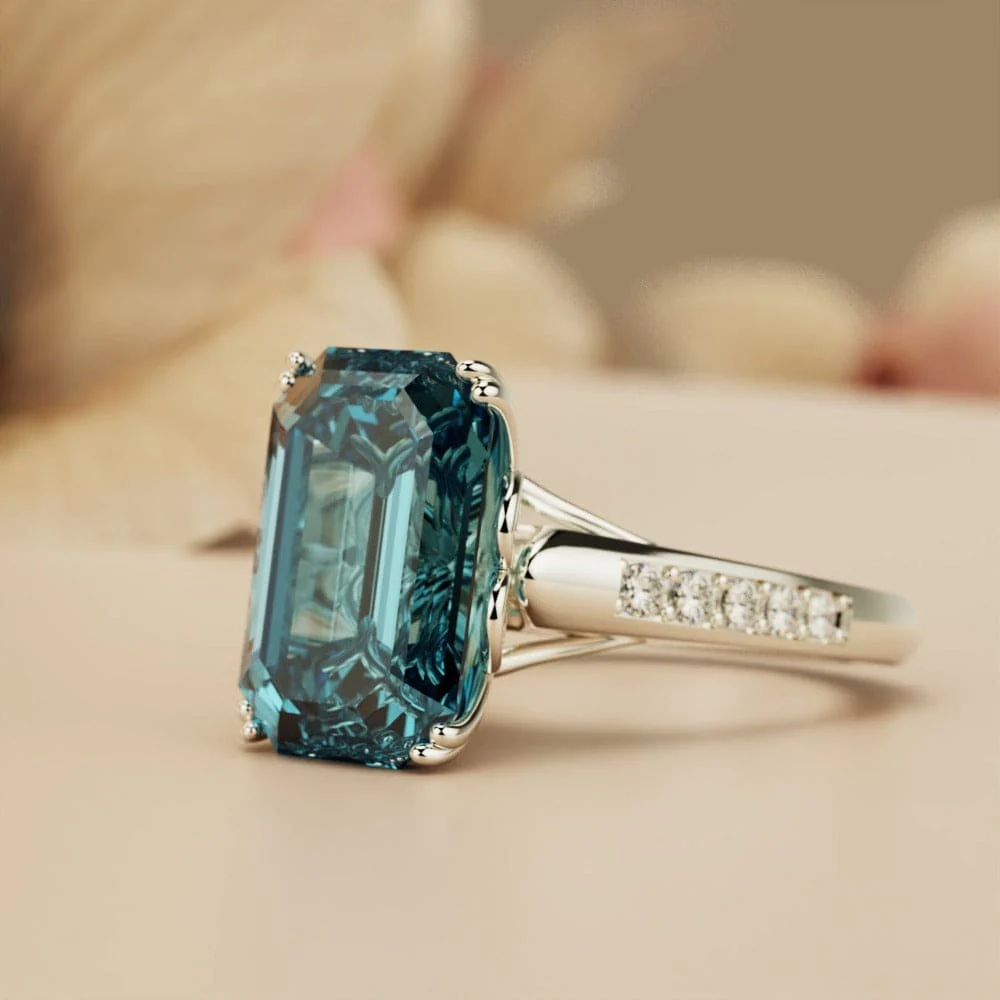Unique Vintage Blue Crystal Ring main image 0