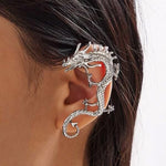 Silver Dragon Earring