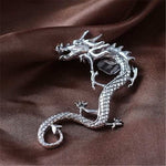 Silver Dragon Earring