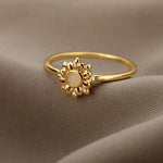 Golden Sunflower Ring