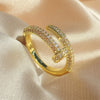 Adjustable Zirconia Ring in Gold and Silver