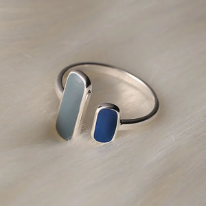 Blue Stone Silver Ring