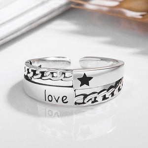 Star Love Silver Ring