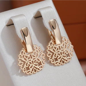 Elegant Mandala Golden Earrings