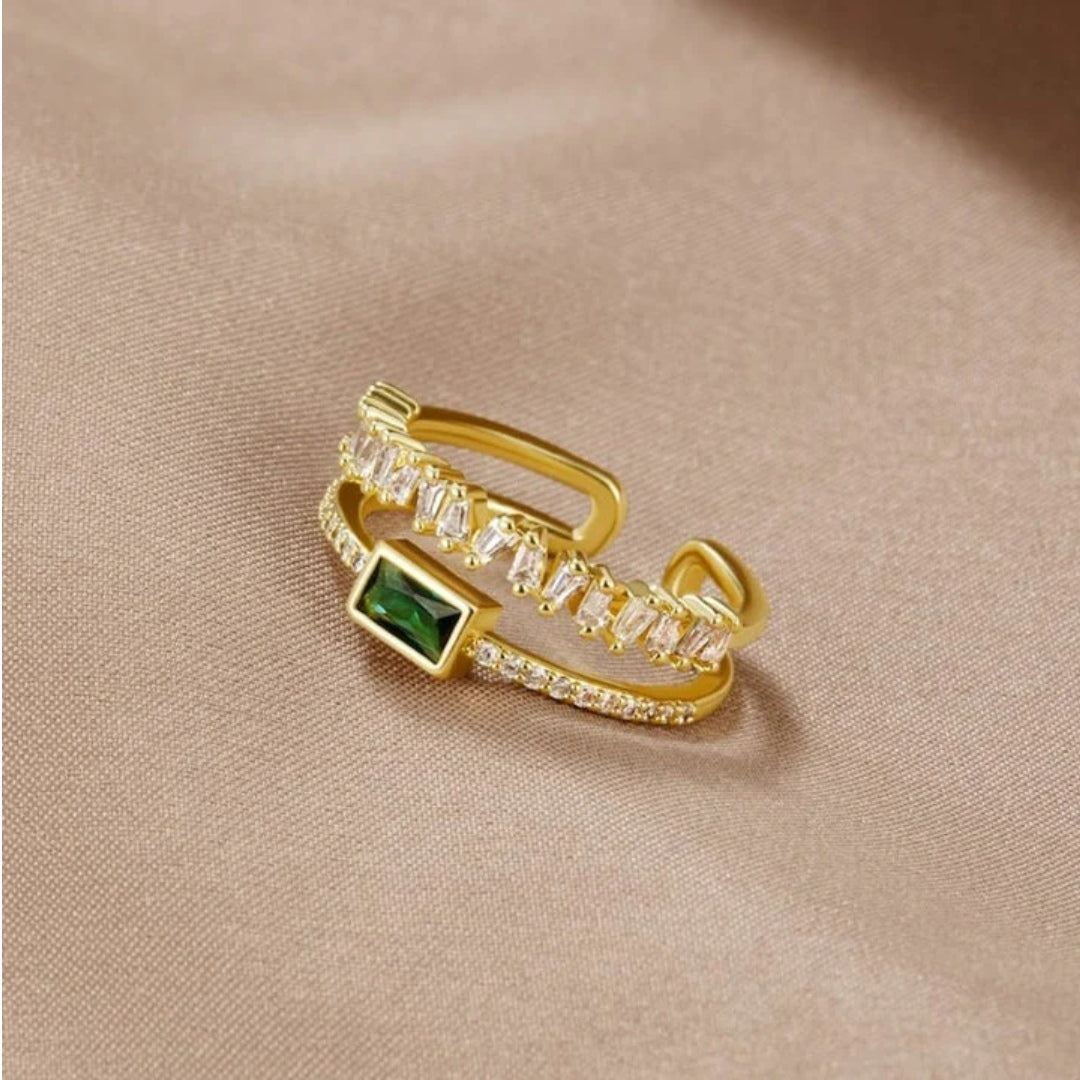 Elegant Green Zirconia Ring