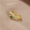 Elegant Green Zirconia Ring