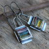 Vintage Colorful Inlaid Zirconia Earrings