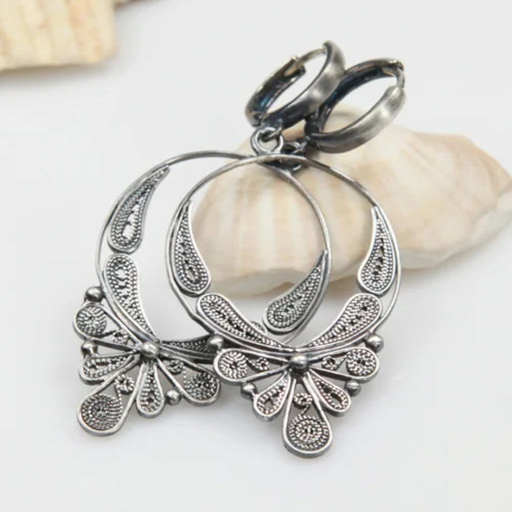 Vintage Silver Dragonfly Earrings