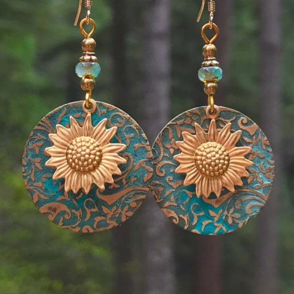 Vintage Sunflower Earrings