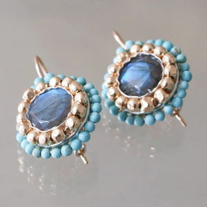 Vintage Blue Stone Earrings