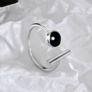 Black Stone Vintage Silver Ring