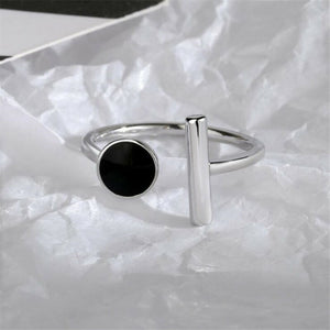 Black Stone Vintage Silver Ring