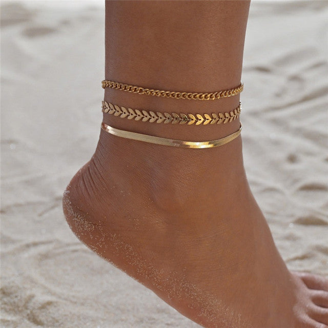 Gold Anklet Bracelet