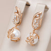 Elegant Pearl Zirconia Earrings