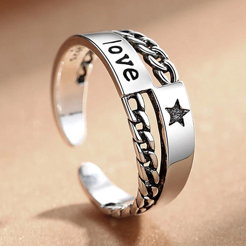 Star Love Silver Ring