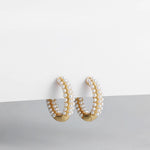 Round Beads Hoop Earrings