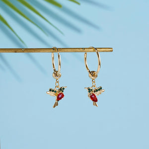 Limited Edition Flying Hummingbird  with Zirconia Inlay