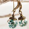 Nature's Flower Earrings in Antique Gold