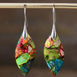 Multicoloured Stone Pendant  in Gold and Silver