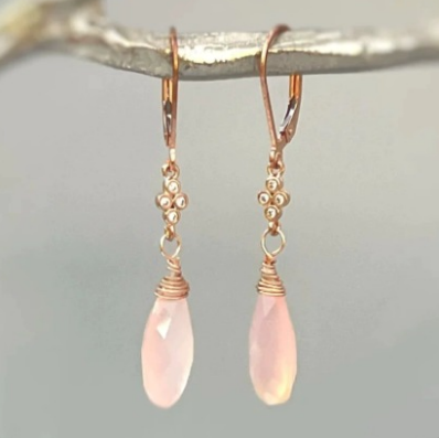 Vintage Pink Dangling Drop