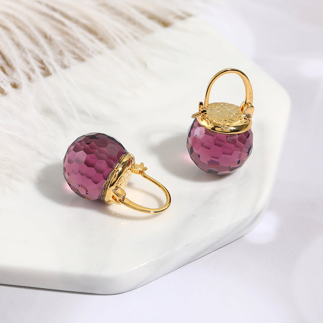 Crystal Round Earrings