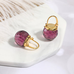 Crystal Round Earrings