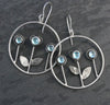 Vintage Heart Flower Earring