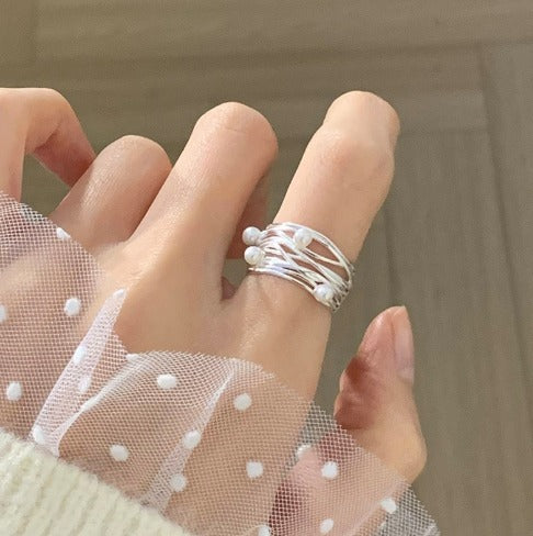 Vintage Silver & Pearl Ring