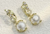 Elegant Pearl Zirconia Earrings