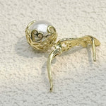 Elegant Pearl Zirconia Earrings
