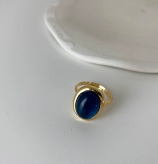 Blue Opal Ring in Gold