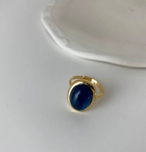 Blue Opal Ring in Gold