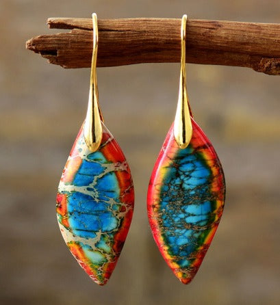 Multicoloured Stone Pendant  in Gold and Silver