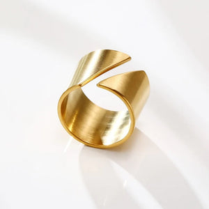 Golden Solace Statement Ring