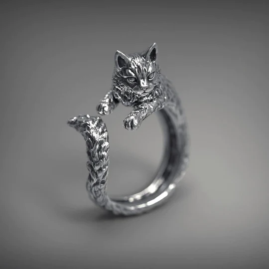 Silver Wildcat Ring