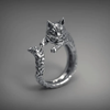 Silver Wildcat Ring