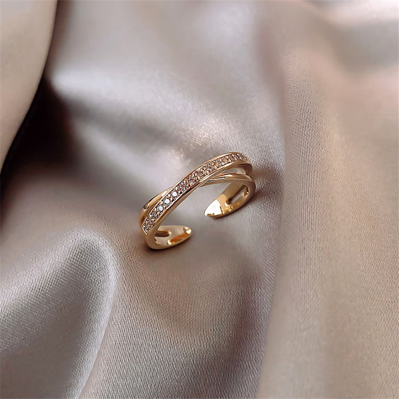 Adjustable Braided Zirconia Ring