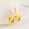 Gold Paint Palette Earrings