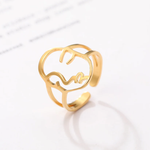 Silhouette Ring in Gold and Silver