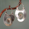 Vintage Irregular Spiral Silver Earrings
