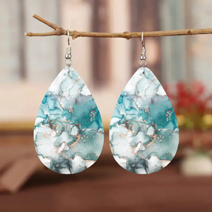 Vintage Blue & White Stone Earrings