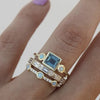 Vintage Blue Crystal Ring Set