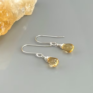 Vintage Yellow Crystal Earrings