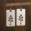 Vintage Silver Hollow Tree Earrings