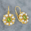 Vintage Pearl Flower Zirconia Earrings
