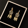 Elegant Golden Dreamcatcher Earrings