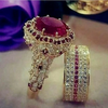 Vintage Garnet Stone Gold Ring