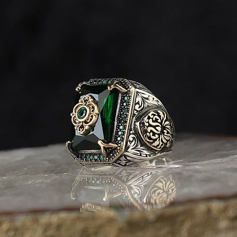 Vintage Green Turkish Seal Ring