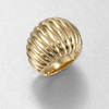 Vintage Buffed Gold Ring