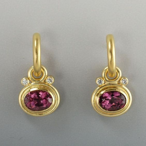 Vintage Garnet Crystal Golden